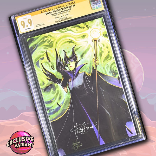 Disney Villains: Maleficent Galaxycon Virgin Edition C Dynamite Entertainment CGC Signature Series 9.9 MINT Signed Mirka Andolfo