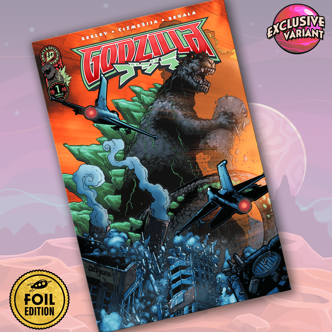 godzilla king of the monsters comic book Godzilla #1 GalaxyCon Exclusive Georges Jeanty Foil Variant Comic Book