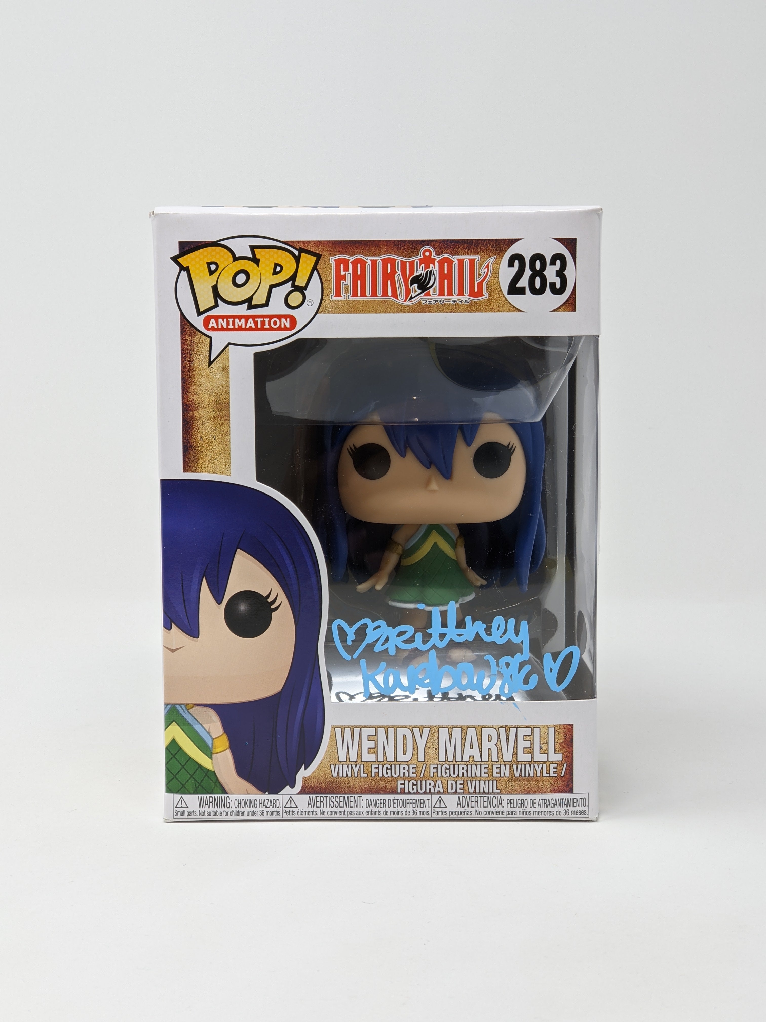 Brittney Karbowski Fairy Tail Wendy Marvell #283 Signed Funko Pop JSA Certified Autograph