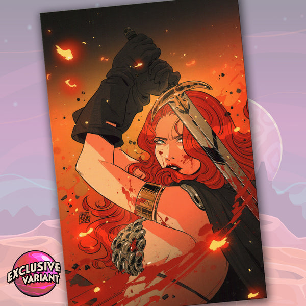 Red Sonja #1 Exclusive GalaxyCon Luana Vecchio Spot Foil Virgin Variant Comic Book