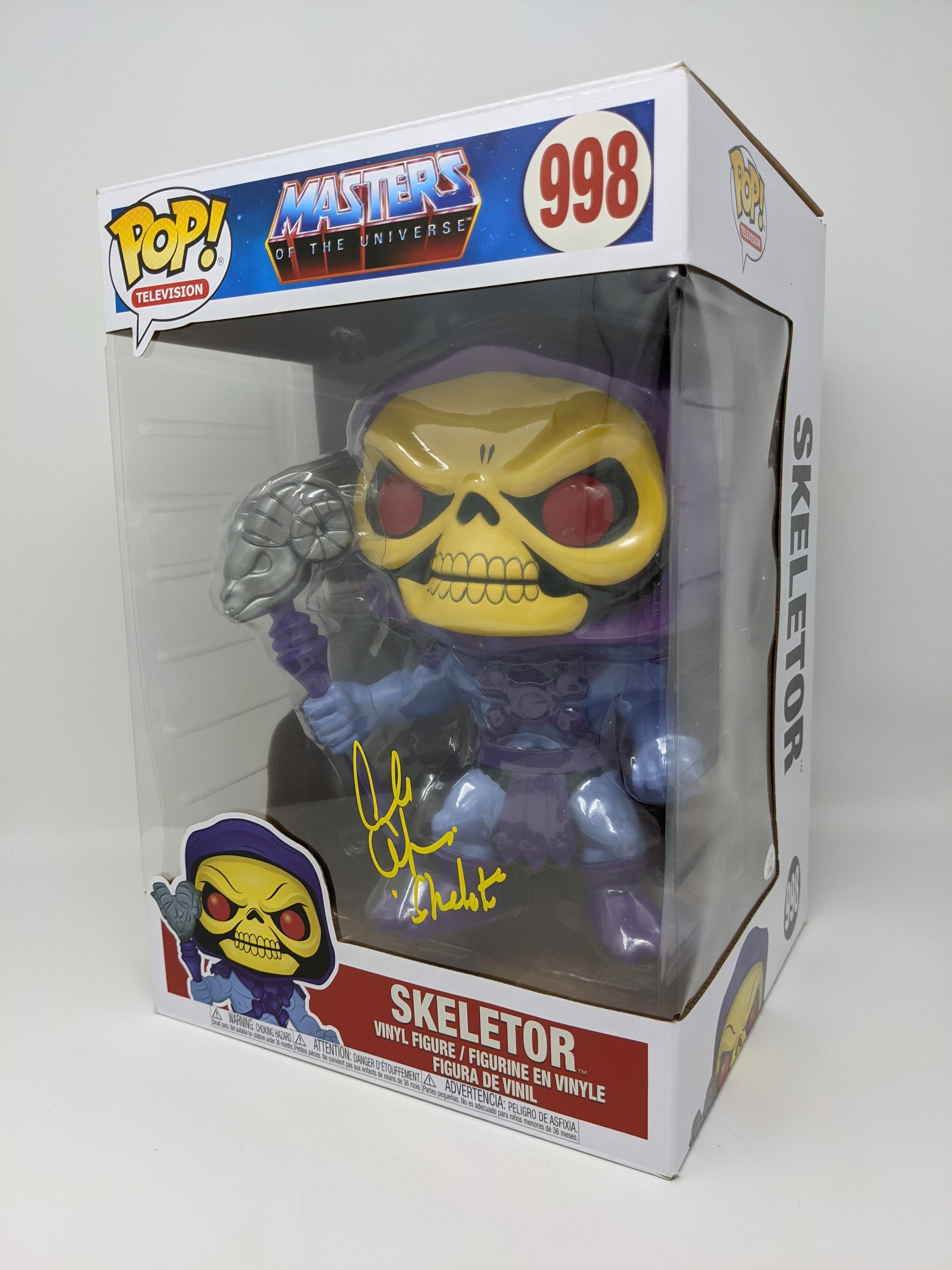 Alan Oppenheimer Signed Battle Armor Skeletor: Masters of the Universe  Funko Pop Vinyl Figure Inscribed Skeletor (Legends COA)
