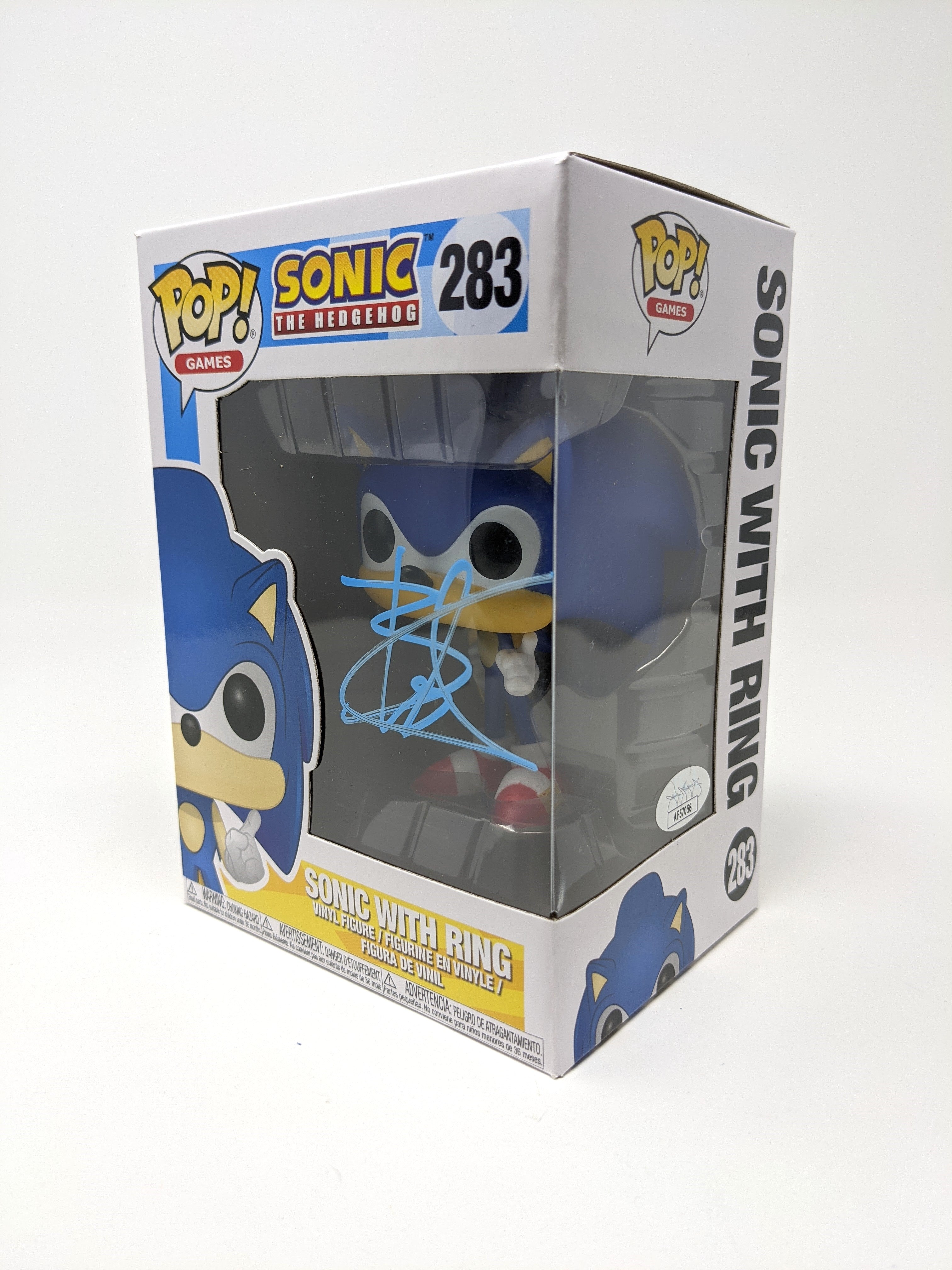 Ben Schwartz Sonic the Hedgehog Sonic with Ring #283 Signed Funko Pop JSA Certified Autograph