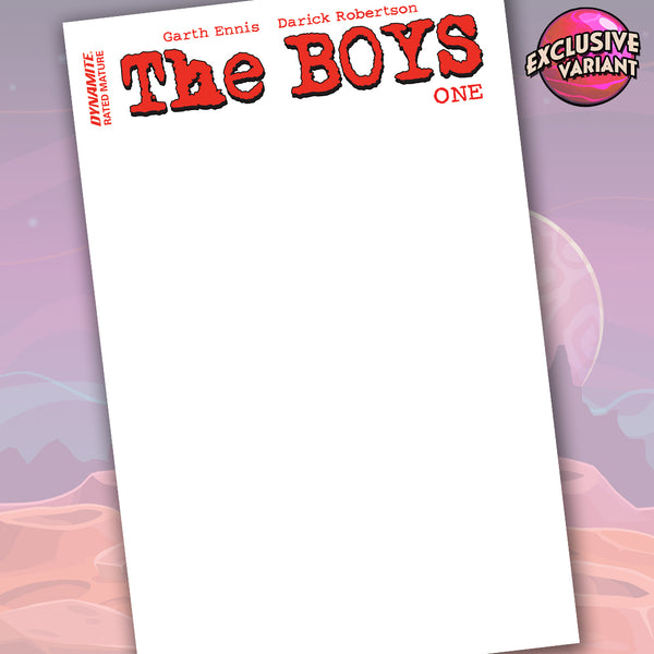 The Boys #1 GalaxyCon Exclusive Blank Sketch Cover Comic Book