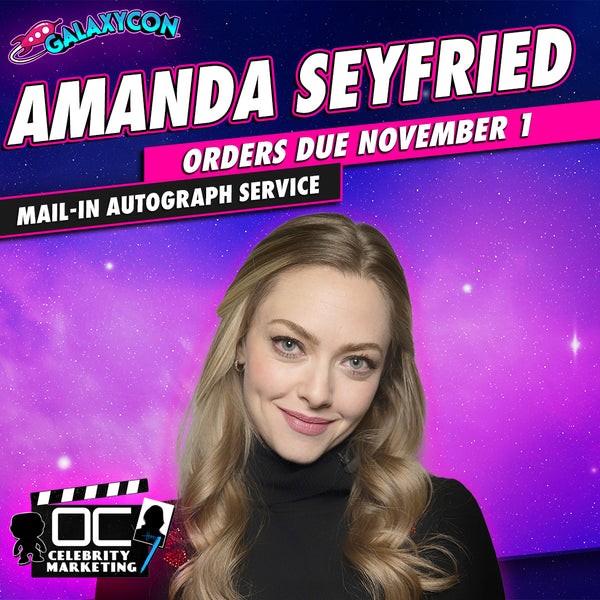 Amanda Seyfried Mail-In Autograph Service: Orders Due November 1st GalaxyCon