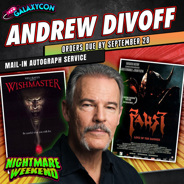 Andrew Divoff Mail-In Autograph Service: Orders Due September 28th GalaxyCon