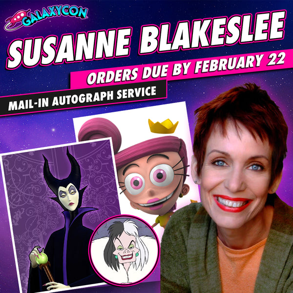 Susanne Blakeslee Mail-In Autograph Service: Orders Due Fall 2023 GalaxyCon