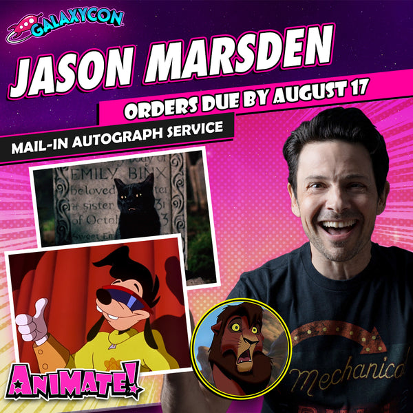 Jason Marsden Mail-In Autograph Service: Orders Due August 17th GalaxyCon