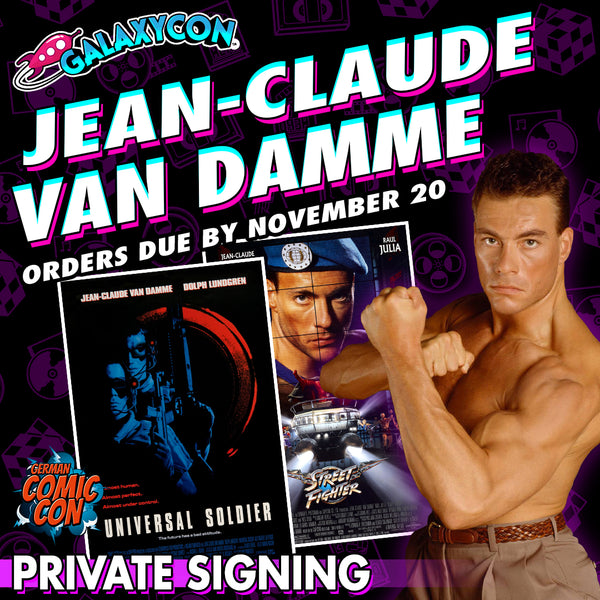 Jean-Claude Van Damme Private Signing: Orders Due November 20th
