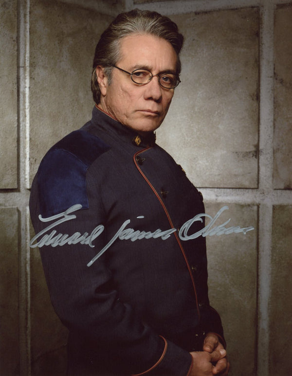 Edward James Olmos Battlestar Gallactica 8x10 Signed Photo JSA Certified Autograph