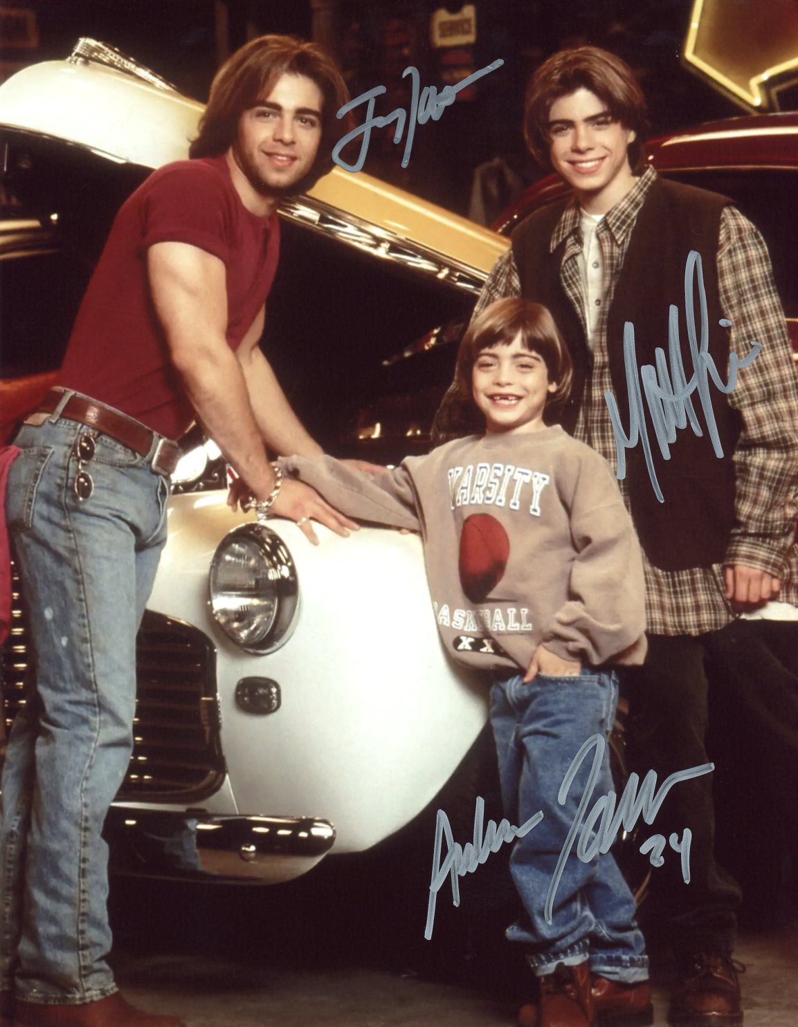 Brotherly Love 8x10 Photo Cast x3 Signed Lawrence Brothers JSA Certified Autograph