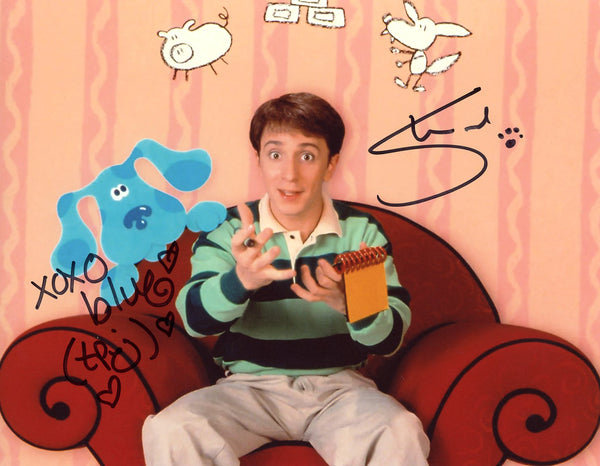 Blue's Clues 8x10 Photo Cast x2 Signed Burns, Johnson JSA Certified Autograph