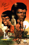 Planet of the Apes 11x17 Photo Poster Cast x3 Signed Harrison, Wagner, Jeanty JSA Certified Autograph