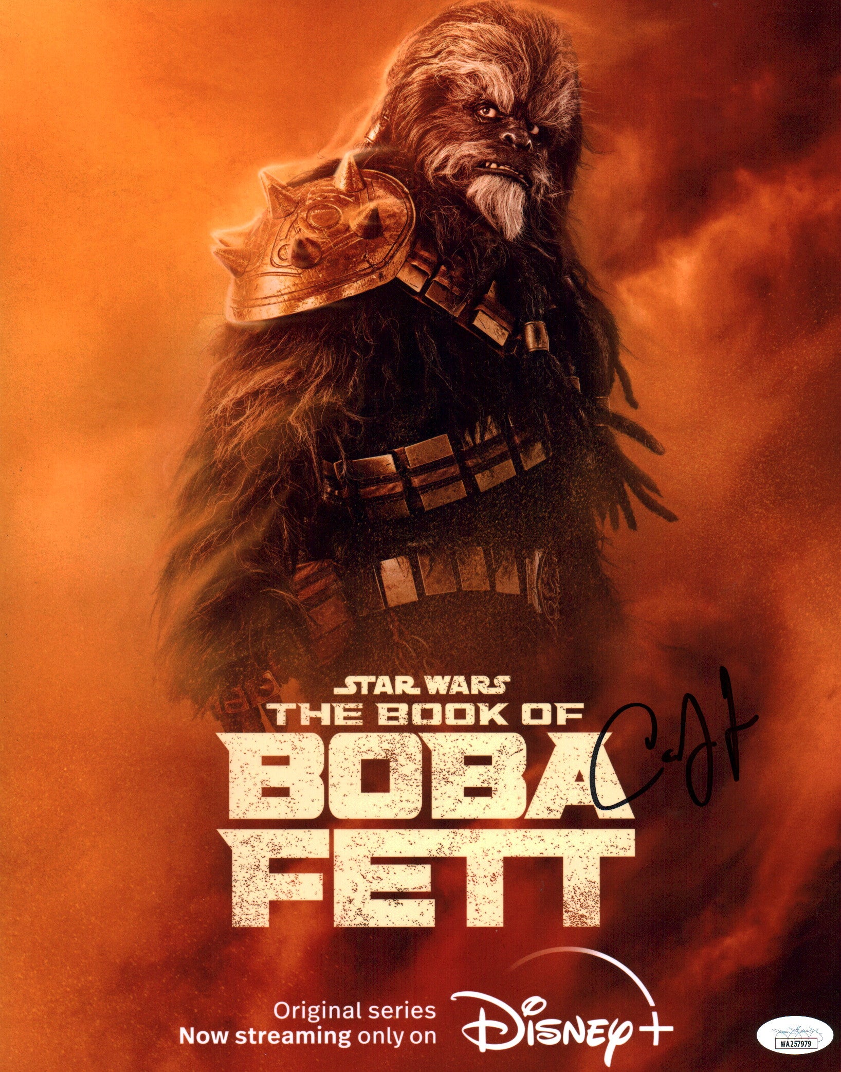 Carey Jones Star Wars The Book of Boba Fett 11x14 Signed Photo Poster JSA COA Certified Autograph