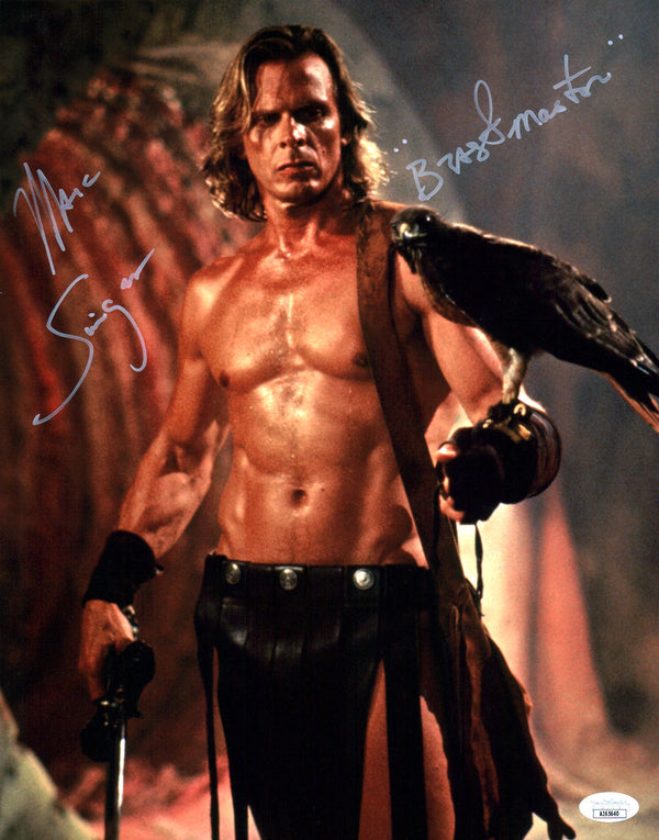 Marc Singer The Beastmaster 11x14 Signed Photo Poster JSA COA Certified Autograph