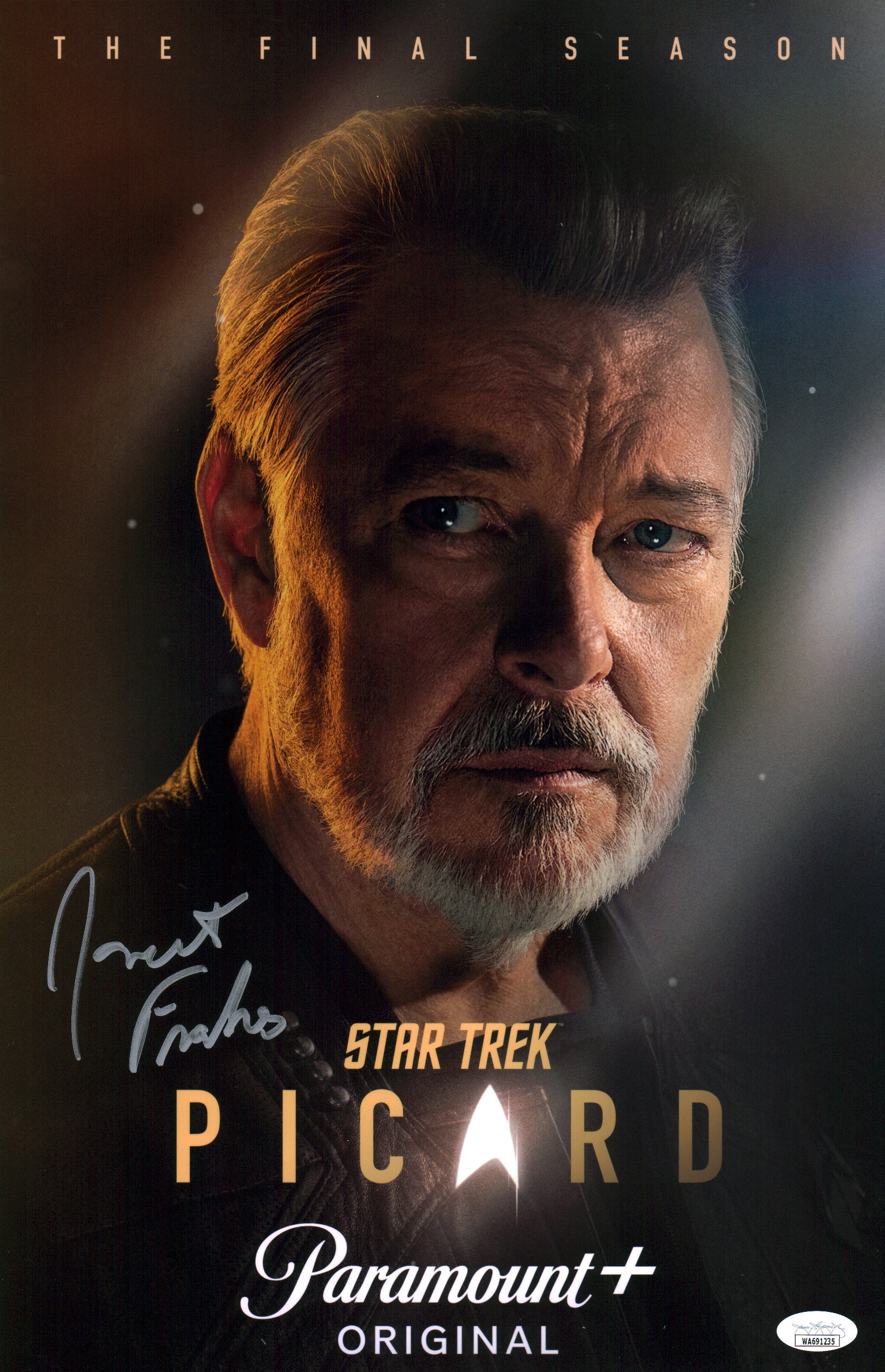 Jonathan Frakes Star Trek Picard 11x17 Signed Photo JSA Certified Autograph