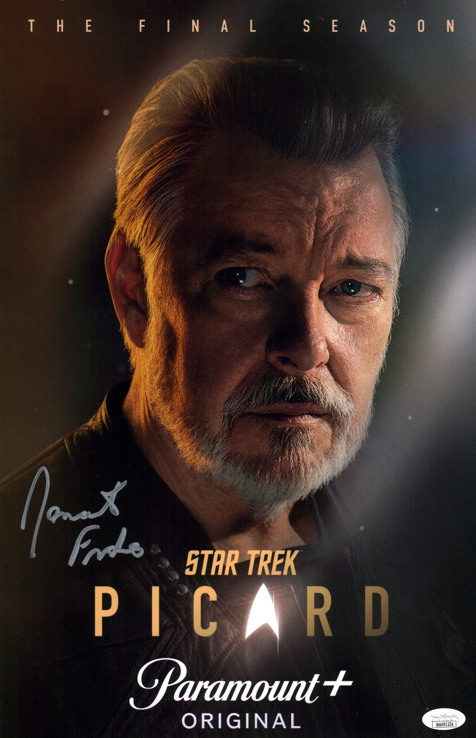 Jonathan Frakes Star Trek Picard 11x17 Signed Photo JSA COA Certified Autograph