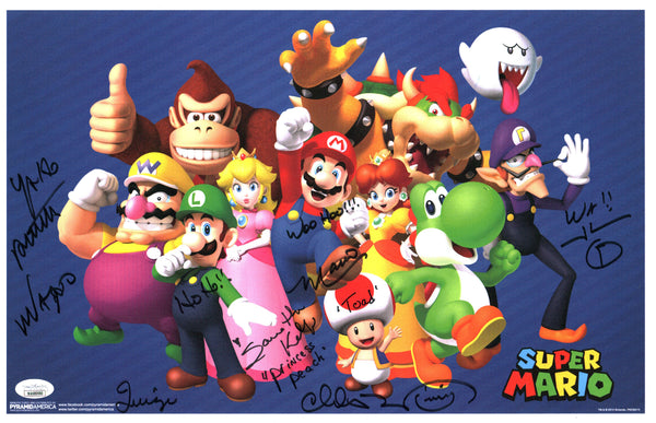 Super Mario 11x17 Cast Photo Poster x2 Signed Kelly Martinet JSA Certified Autograph
