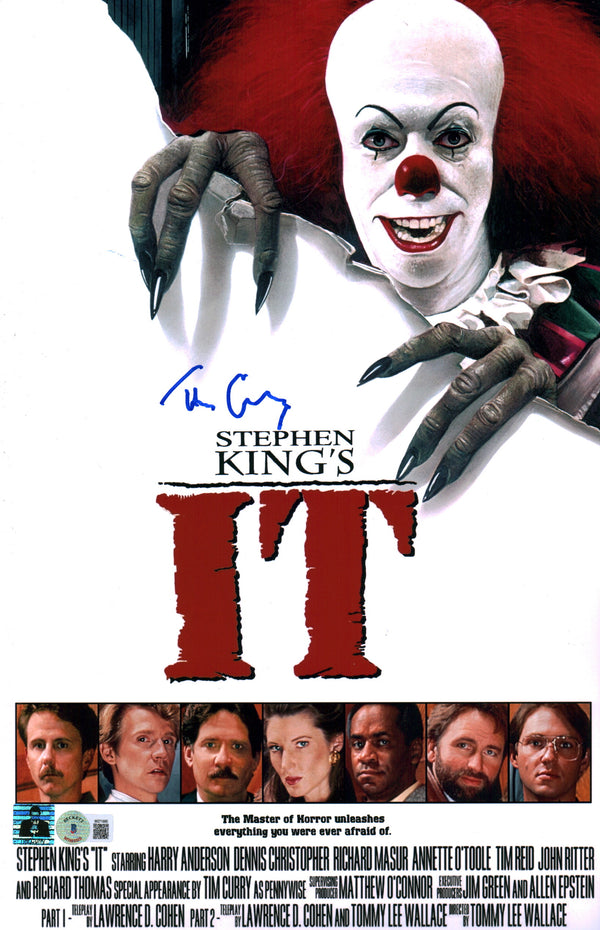 Tim Curry IT 11x17 Signed Photo Poster Beckett COA Certified Autograph