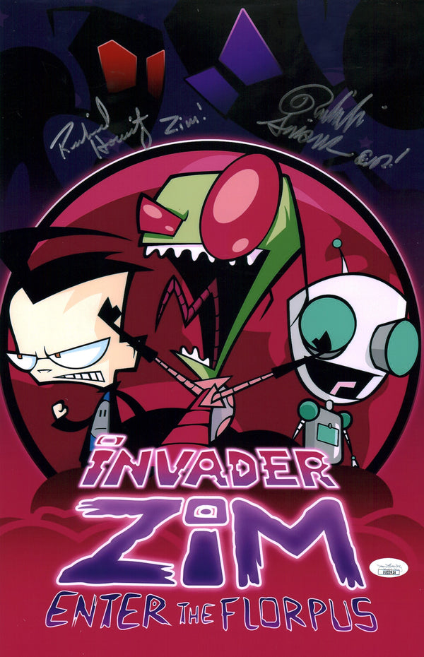 Invader Zim 11x17 Signed Photo Poster Horvitz Simons JSA COA Certified Autograph