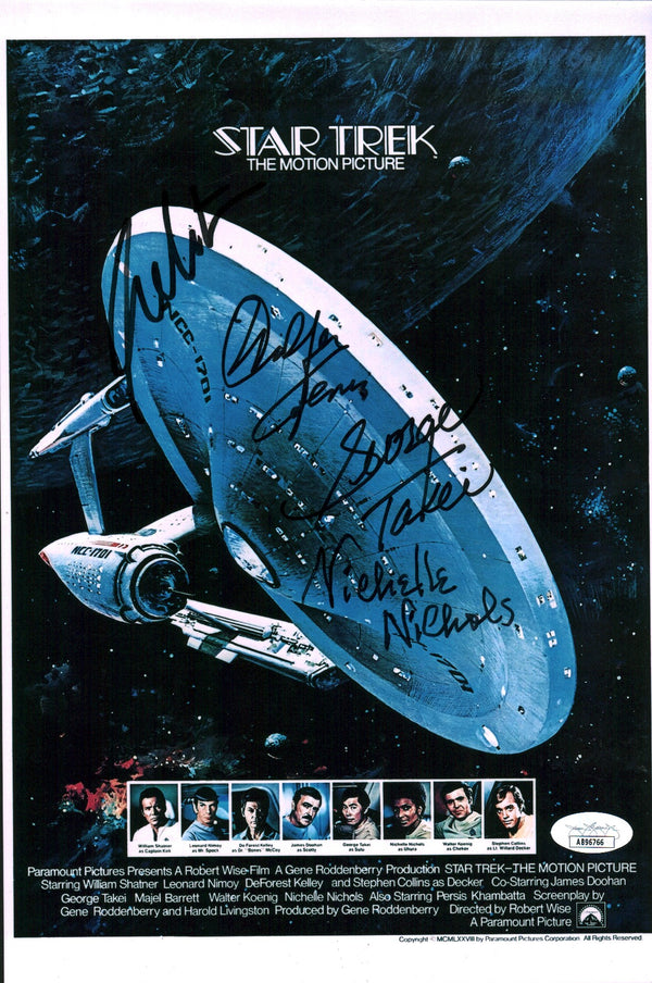 Star Trek 8x12 Photo Signed Autograph Koenig Nichols Shatner Takei JSA Certified COA GalaxyCon