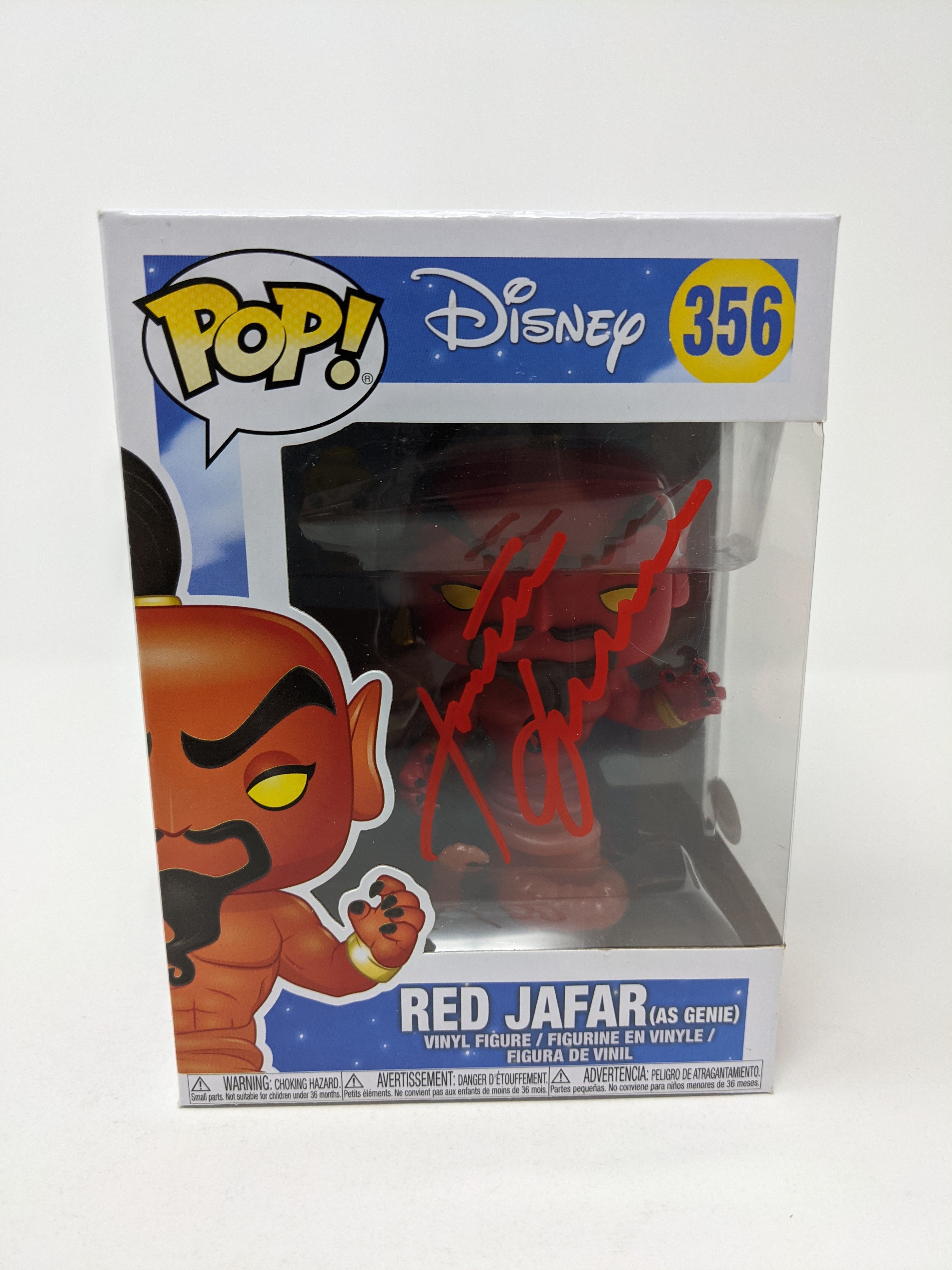 Jonathan Freeman Disney Aladdin Red Jafar Genie #356 Signed Funko Pop JSA COA Certified Autograph