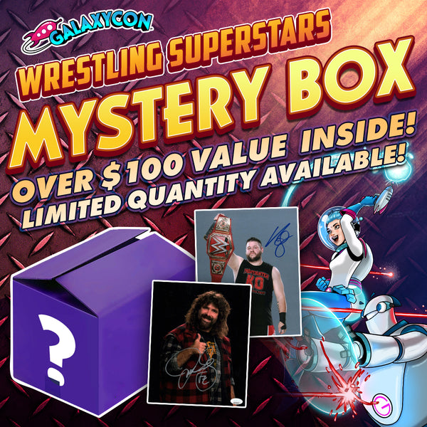 WRESTLING SUPERSTARS MONTHY SUBSCRIPTION MYSTERY BOX GalaxyCon