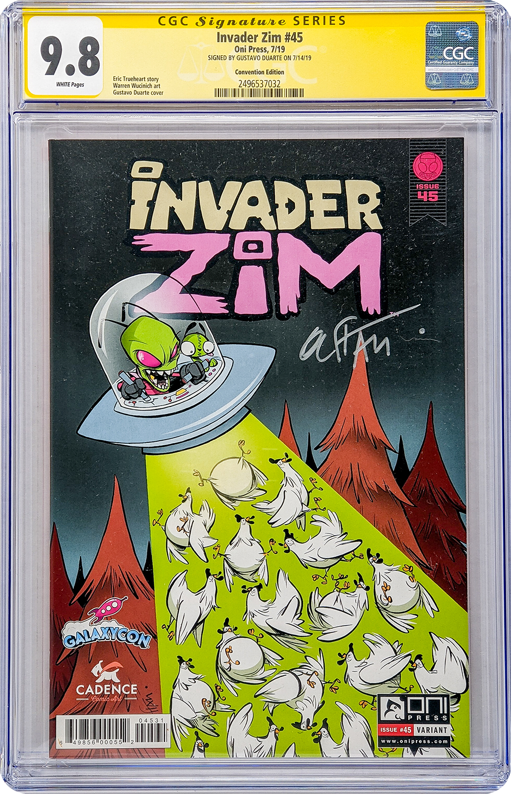 Invader Zim #45 Oni Press GalaxyCon Edition CGC Signature Series 9.8 Signed Gustavo Duarte GalaxyCon