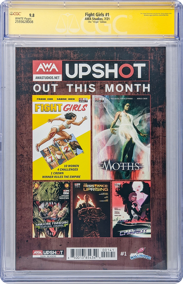 Fight Girls #1 AWA Studios GalaxyCon Virgin Variant CGC Signature Series 9.8 Signed Frank Cho