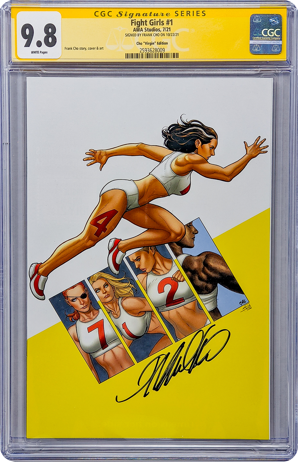 Fight Girls #1 AWA Studios GalaxyCon Virgin Variant CGC Signature Series 9.8 Signed Frank Cho GalaxyCon