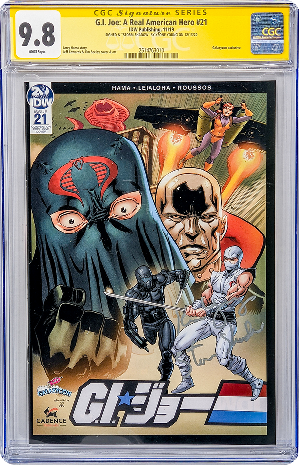 GI Joe: A Real American Hero #21 GalaxyCon Exclusive IDW CGC Signature Series 9.8 Signed Keone Young