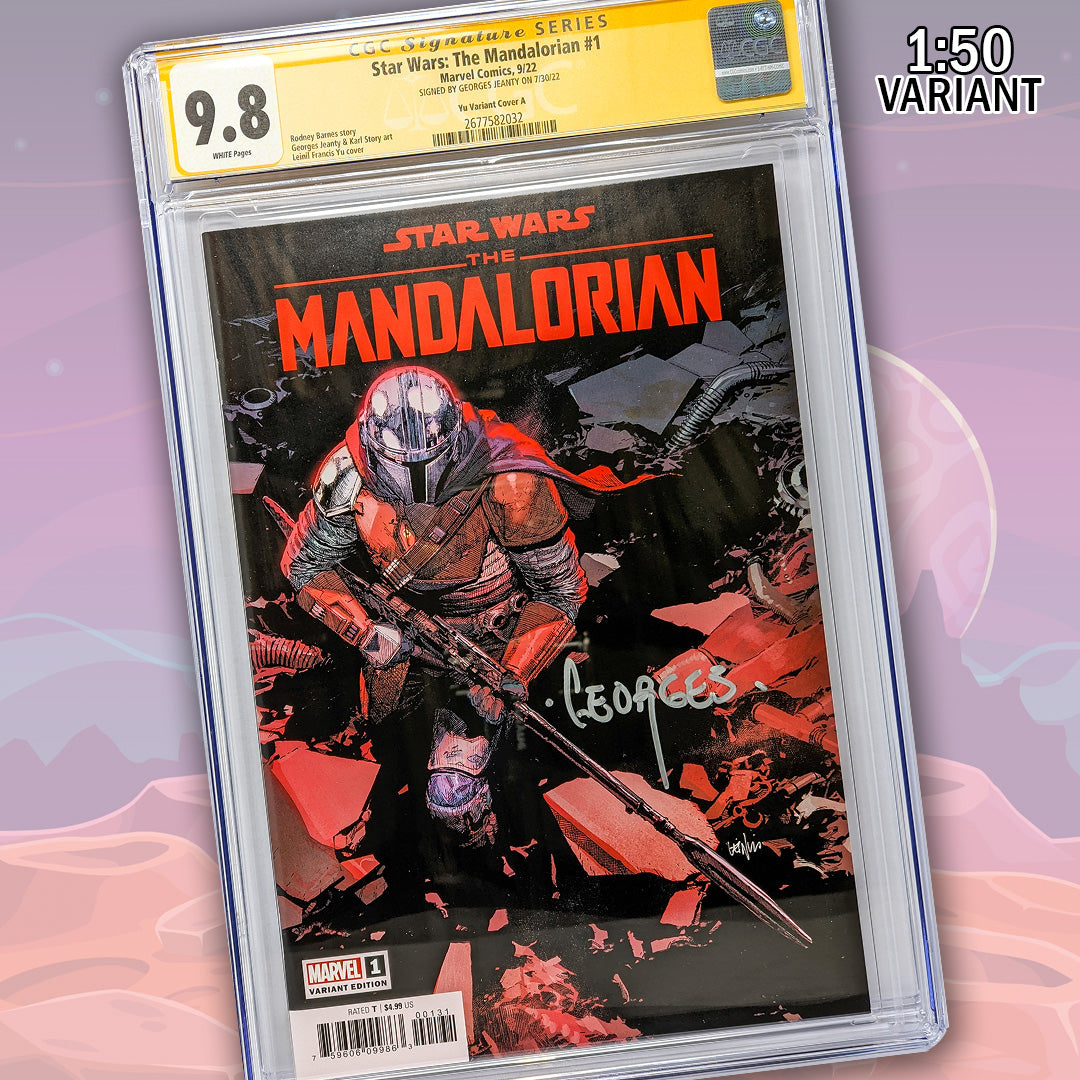 Star Wars: The Mandalorian #1 Marvel Comics Cover A CGC Signature Series 9.8 Signed Georges Jeanty