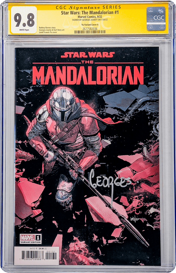 Star Wars: The Mandalorian #1 Marvel Comics Cover A CGC Signature Seri Star Wars: The Mandalorian #1 Marvel Comics Cover A CGC Signature Seri