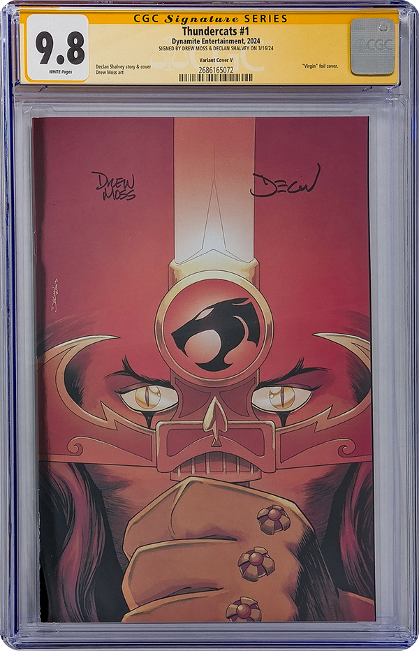 Thundercats #1 Variant Foil Cover V Dynamite Comics CGC Signature Series 9.8 Signed Moss, Shalvey