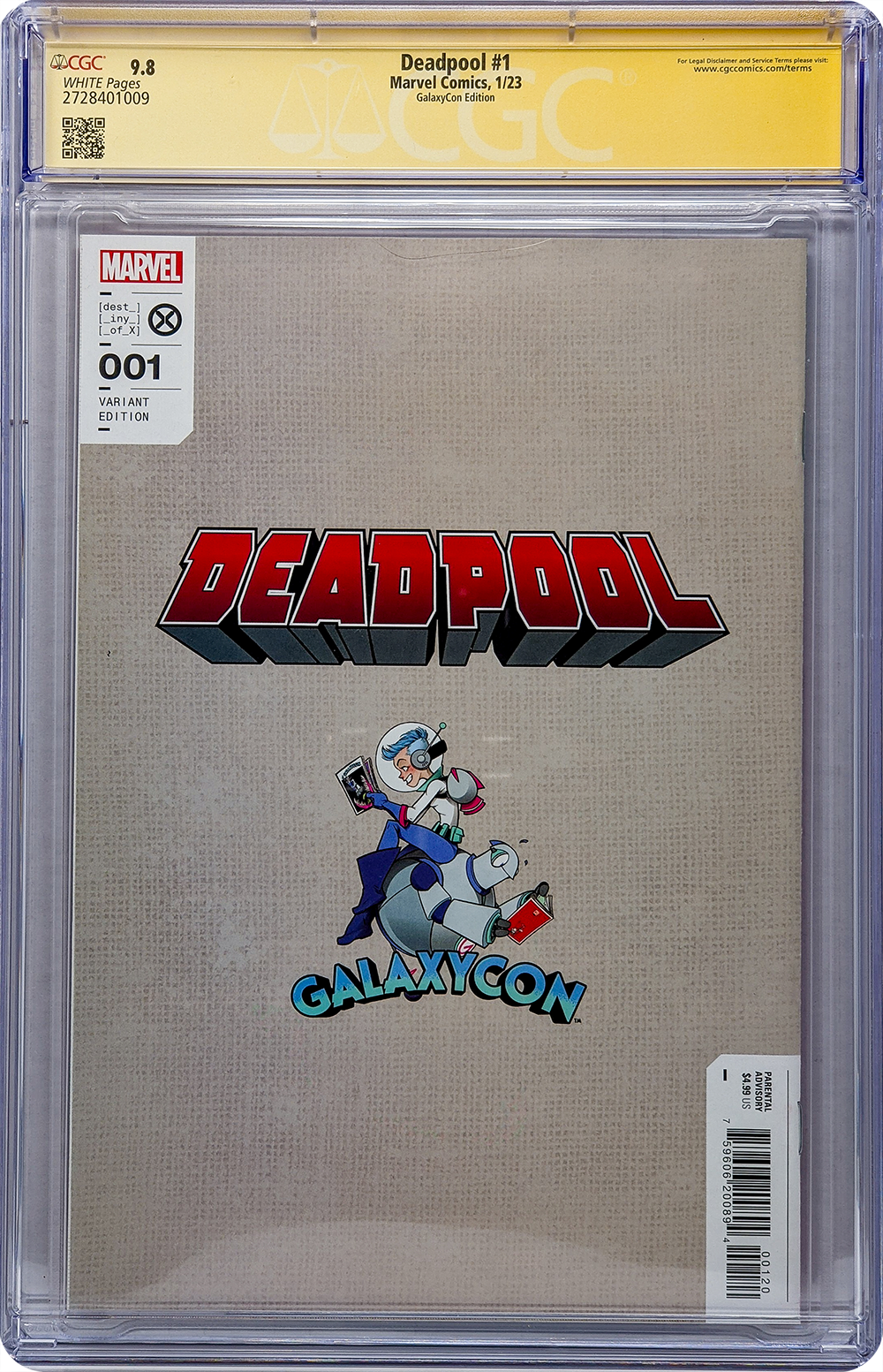 Marvel Deadpool #1 GalaxyCon Columbus 2022 Exclusive Variant CGC Signature Series 9.8 Signed Albuquerque