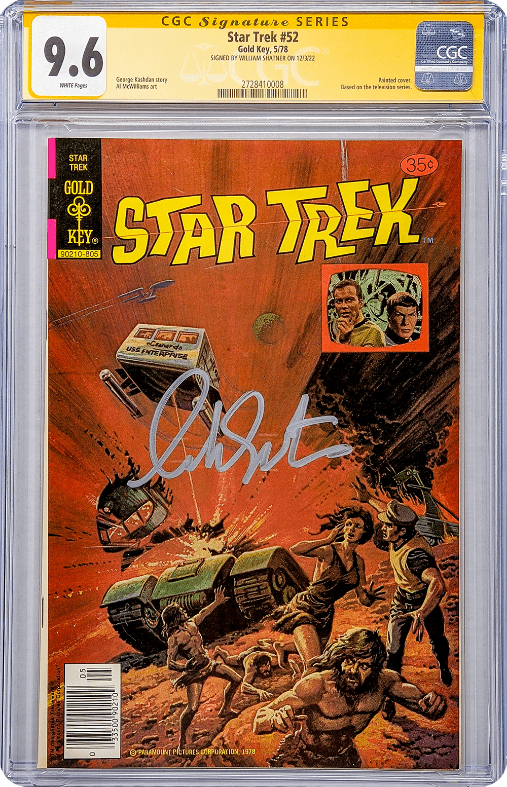 Star Trek #52 Gold Key Comics CGC Signature Series 9.6 Signed William
