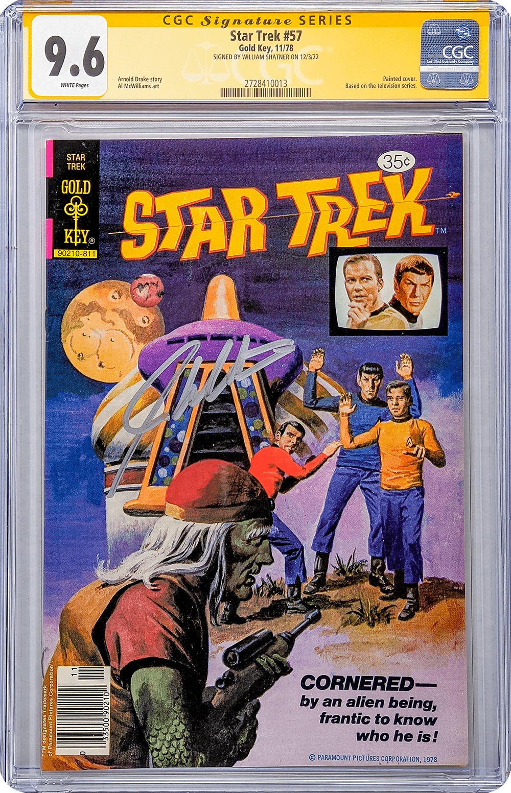 Star Trek #57 Gold Key Comics CGC SS 9.6 Signed William Shatner
