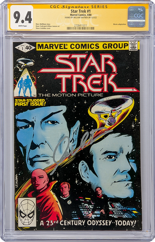 Star Trek #1 Marvel Comics CGC Signature Series 9.4 Signed William Shatner