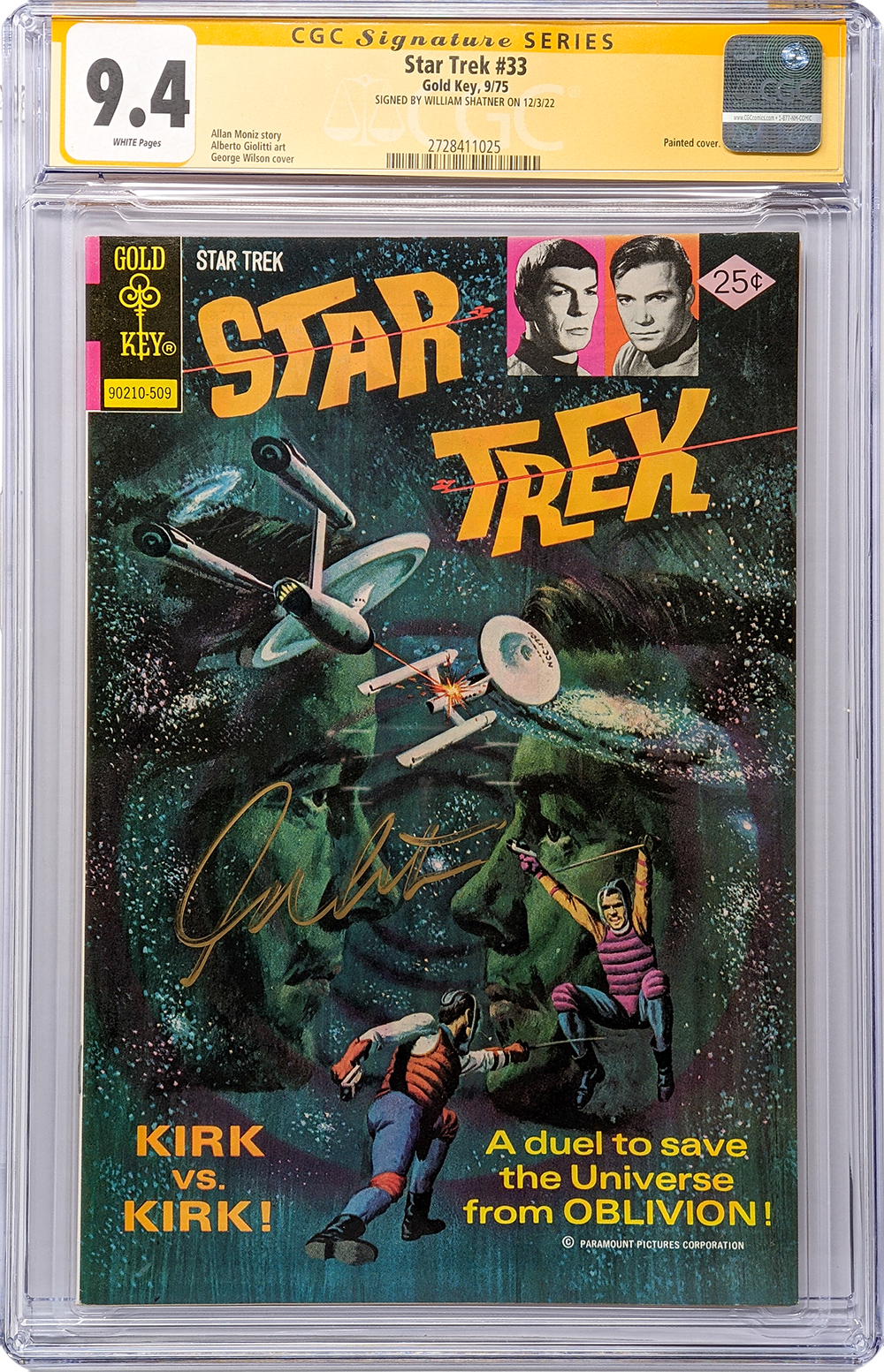 Star Trek #33 Gold Key Comics CGC Signature Series 9.6 Signed by William Shatner