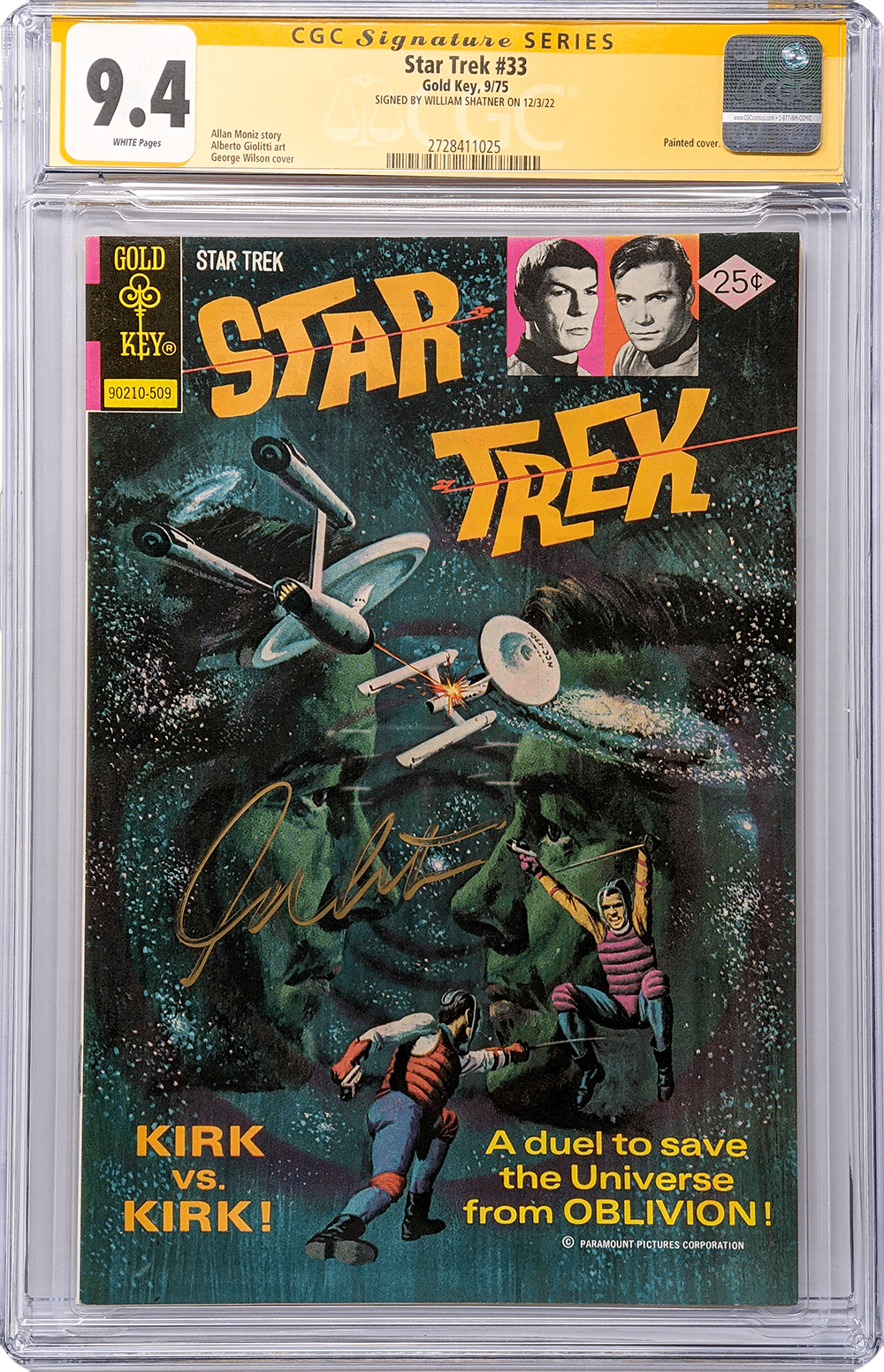 Star Trek #33 Gold Key Comics CGC Signature Series 9.6 Signed by Willi