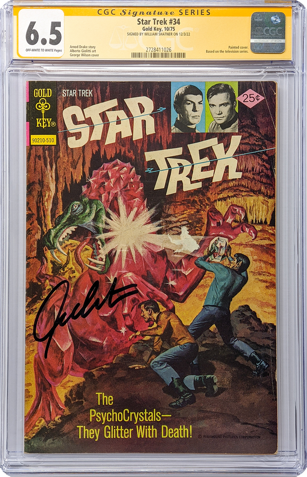 Star Trek #34 Gold Key Comics CGC Signature Series 6.5 Signed by William Shatner