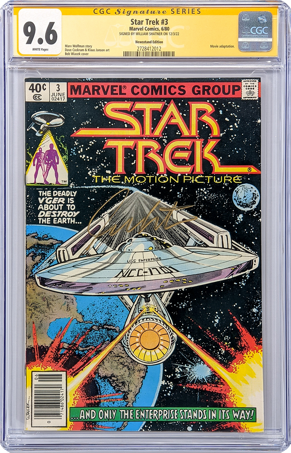 Star Trek #3 Marvel Comics CGC Signature Series 9.6 Signed William Shatner