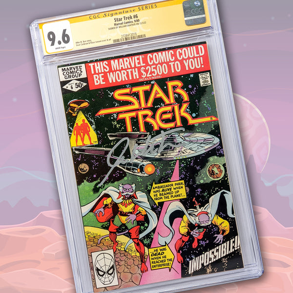 Star Trek #6 Marvel Comics CGC Signature Series 9.6 Signed by William Shatner