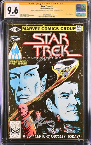 Star Trek #1 Marvel Comics CGC Signature Series 9.6 Cast x2 Signed Koenig, Shatner