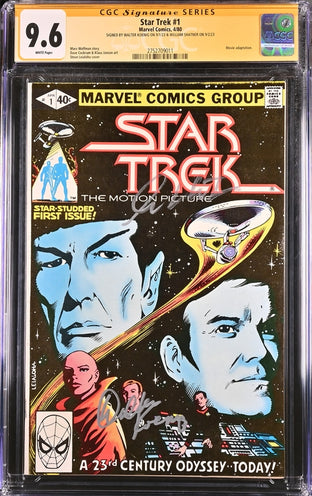 Star Trek #1 Marvel Comics CGC Signature Series 9.6 Cast x2 Signed Koenig, Shatner