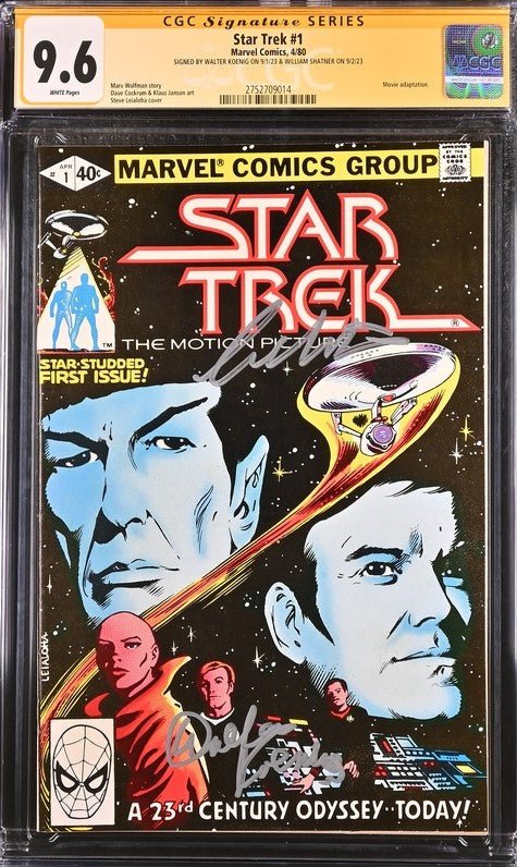 Star Trek #1 Marvel Comics CGC Signature Series 9.6 Cast x2 Signed Koe