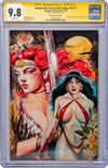 Vampirella Vs. Red Sonja #v2 #1 GalaxyCon Exclusive Virgin Variant CGC Signature Series 9.8 Signed Suspiria