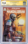 Star Wars: The Mandalorian #1 GalaxyCon Raleigh 2022 Exclusive Variant CGC Signature Series 9.8 Signed Barnes & Jeanty