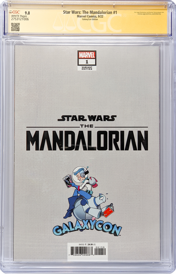 Star Wars: The Mandalorian #1 GalaxyCon Raleigh 2022 Exclusive Variant CGC Signature Series 9.8 Barnes Jeanty GalaxyCon