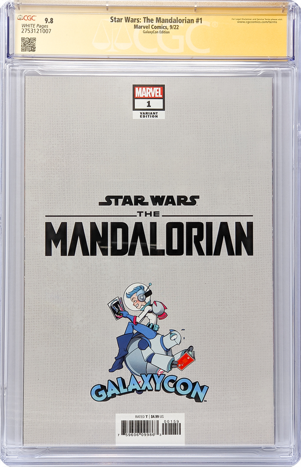 Star Wars: The Mandalorian #1 GalaxyCon Raleigh 2022 Exclusive Variant CGC Signature Series 9.8 Barnes Jeanty GalaxyCon