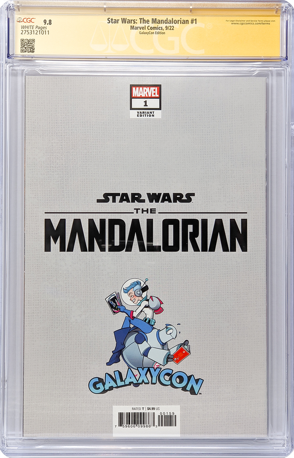 Star Wars: The Mandalorian #1 GalaxyCon Raleigh 2022 Exclusive Variant CGC Signature Series 9.8 Barnes Jeanty GalaxyCon